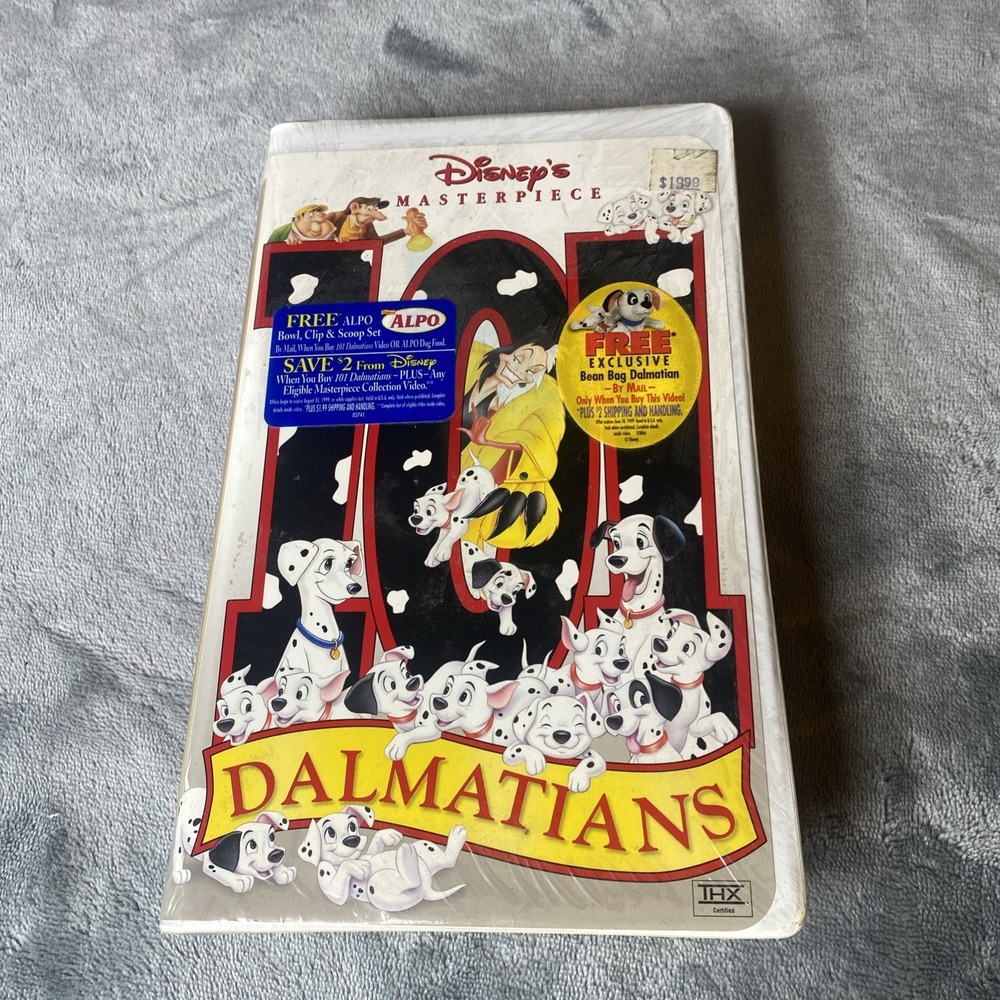 101 Dalmatians (VHS, 1999) Disney's Masterpiece; New‎ Sealed Clamshell